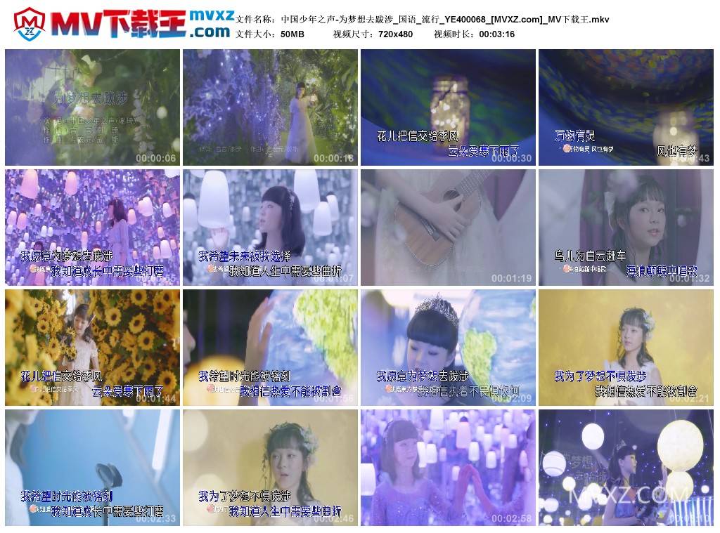中国少年之声-为梦想去跋涉_国语_流行_YE400068